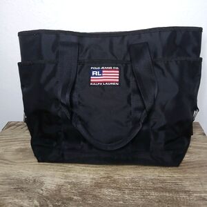Vintage Ralph Lauren Polo Jeans Co USA Flag Tote Bag with Coin Bag.